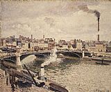 Morning An Overcast Day Rouen by Camille Pissarro